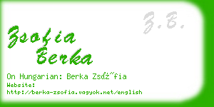 zsofia berka business card